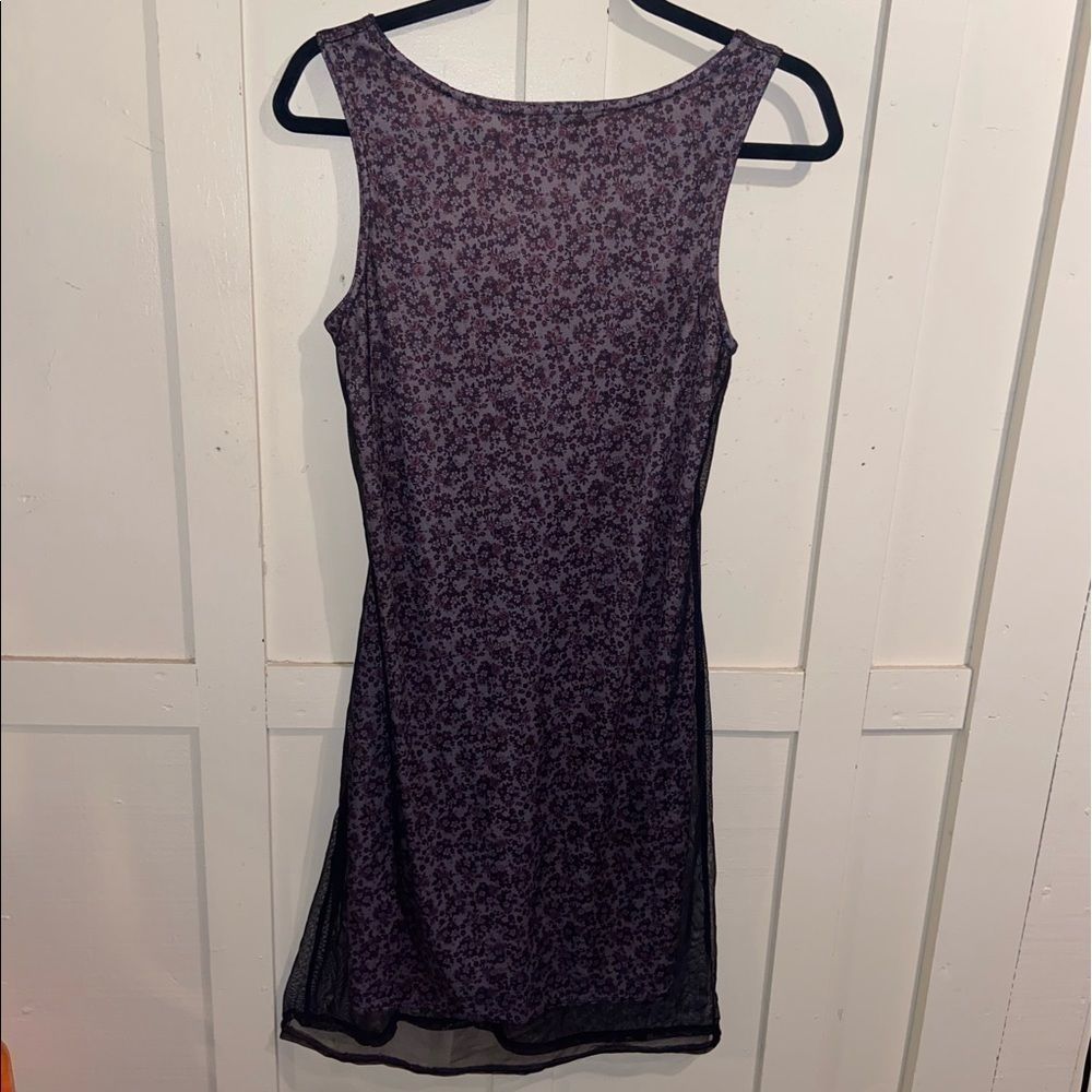 Monster girl floral dress with mesh overlay size large